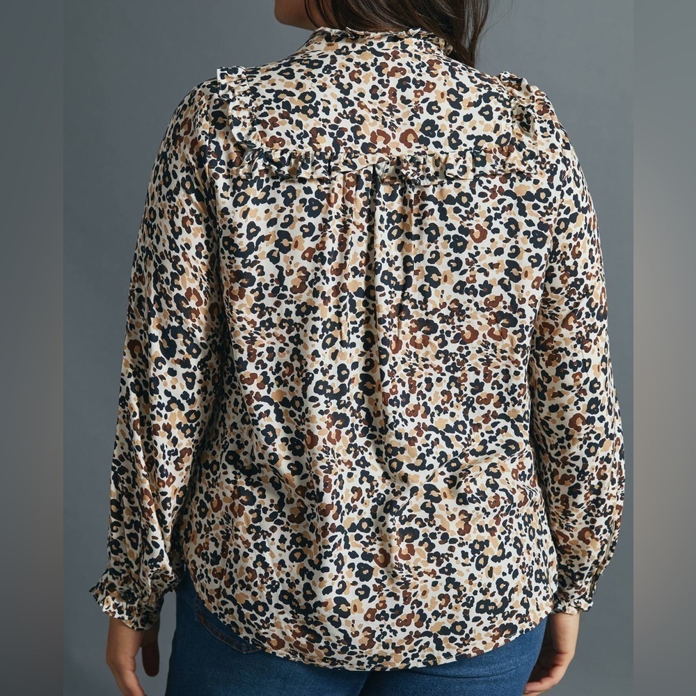 Maeve Katia Ruffled Buttondown top Size 0 - Picture 6 of 8